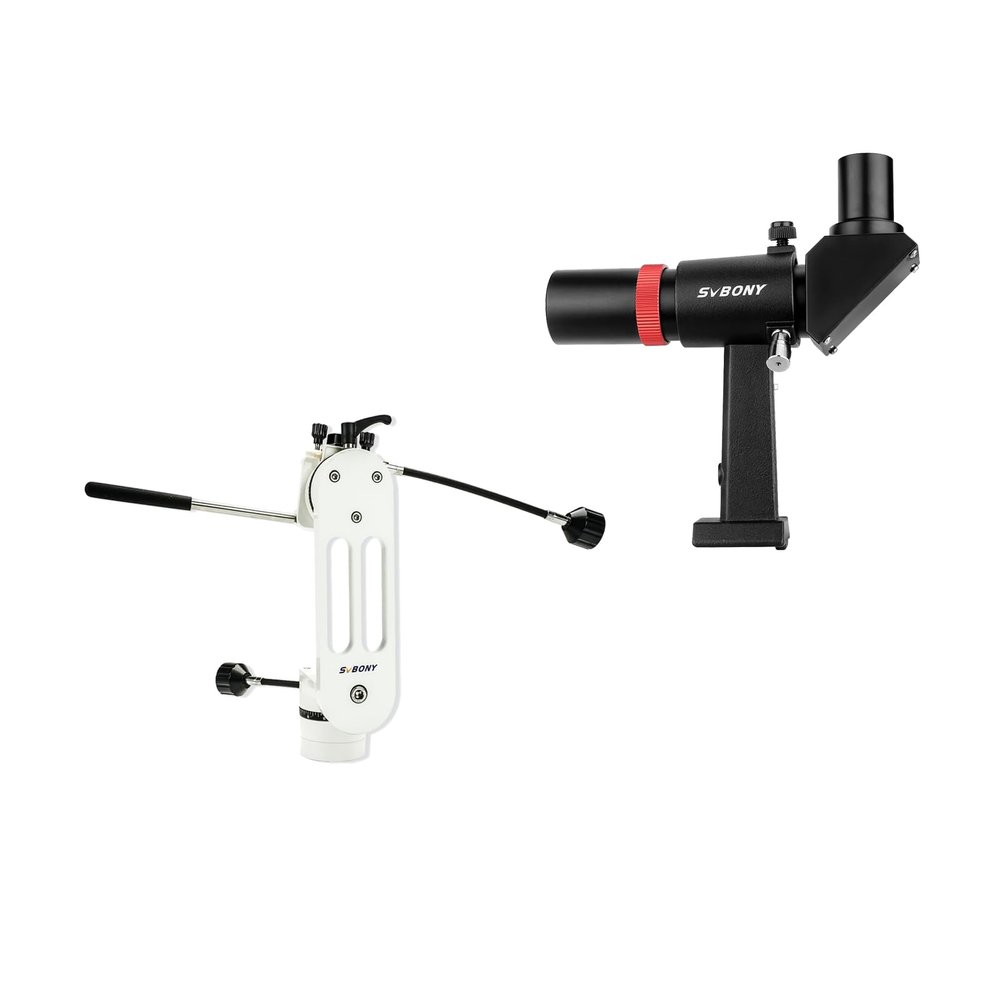 SVBONY SV225 Alt-Azimuth Mount Bundle with SV182 6x30 Finder Scope for Astronomy Telescope