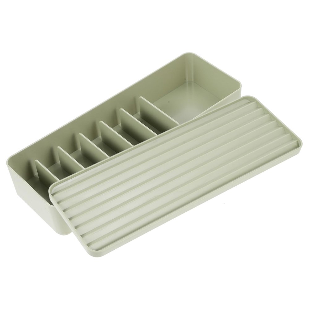 Angoily Desktop Wire Organizer Box with Lid Durable Plastic Cable Storage for Home and Office Multi-Compartment Design for Wire Management Keeps Cords Clean and Tidy