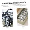 Angoily Desktop Wire Organizer Box with Lid Durable Plastic Cable Storage for Home and Office Multi-Compartment Design for Wire Management Keeps Cords Clean and Tidy view 3