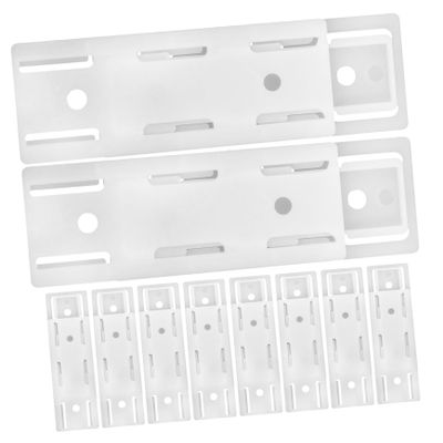 Angoily 10pcs Abs Wall Mounted Holder Punch Extension Fixer for Home Office Self-Adhesive Storage for Power Strips Routers and More White
