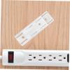 Angoily 10pcs Abs Wall Mounted Holder Punch Extension Fixer for Home Office Self-Adhesive Storage for Power Strips Routers and More White view 2