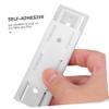 Angoily 10pcs Abs Wall Mounted Holder Punch Extension Fixer for Home Office Self-Adhesive Storage for Power Strips Routers and More White view 4