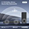 Digitalbasics 2.1CH Dolby Atmos Soundbar with Subwoofer, 120W Clear Dialogue 5.3 Bluetooth Speaker 70W Subwoofer, Deep Bass Home Theater Surround Sound System for TV, Multiple Connection Easy Setup view 2