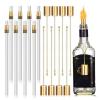 8Pack Wine Bottle Torch Kit,Long Lasting Flame,Torch Wick Cap,Brass Wick Holders,Copper Caps, for Garden Patio view 4