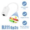 Uvital DSL Filter for Landline Phone, 1 Pack DSL Modem Phone Filter Adapter, RJ11 6P2C Male to Female ADSL Cable in-line ADSL Filters for Fax Machines/Answering Machines, White view 4
