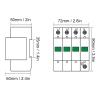 Tyenaza Protective Device, AC380V YXM8 60 Electric Shock Protector Module Arrester Breaker, for Distribution Box, Computer Center view 2