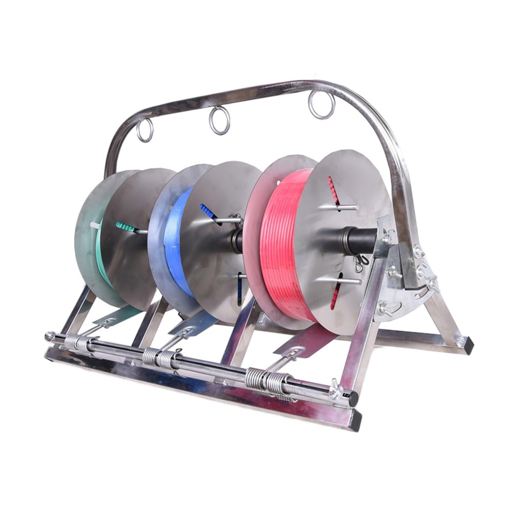 BXKCFYBSQ Foldable Wire Spool Rack,Cold-Rolled Steel Wire/Cable Dispenser,Spool Cable Dispenser Spool Rack,for Electrical Industrial Retail Use(40x30x59cm)