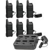 Retevis RT22 Walkie Talkies(6 Pack) Bundle with Six Way Charger(1 Pack), Two Way Radios Long Range Rechargeable for Adults, VOX Handsfree, Mini Compact Walkie Talkie with USB Charger view 1