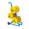 BXKCFYBSQ Wire Spool Rack with Wheel,Wiring Spool Dispenser,Heavy Duty Spool Storage Holder,for Electrical Industrial Retail Use,330lbs Capacity view 1