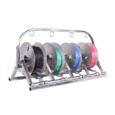 BXKCFYBSQ Foldable Wire Spool Rack,Cold-Rolled Steel Wire/Cable Dispenser,Spool Cable Dispenser Spool Rack,for Electrical Industrial Retail Use(40x30x75cm)