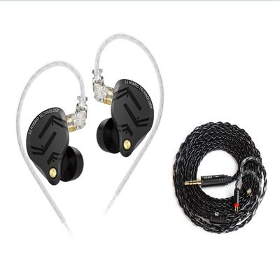 2M Long Recessed 2Pin IEM Cable and KZ ZS12 PRO X in Ear Monitor Headphones