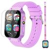 Smart Watch for Kids Girl Gift Ages 3-12, 2 Screen Protector, 26 Puzzle Games, HD Camera Video Music Player Touchscreen Pedometer, Educationtal Toy Brithday Gifts for Girl Ages 4 5 6 7 8 9 10(Purple) view 1