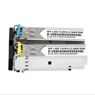 WVCLTVJA Fiber Transceiver SFP, 1.25G, LC 1000BASE, 1310nm, 1550nm, Gigabit DDM, 1000Mbps, 2Pcs(1pair 120KM)