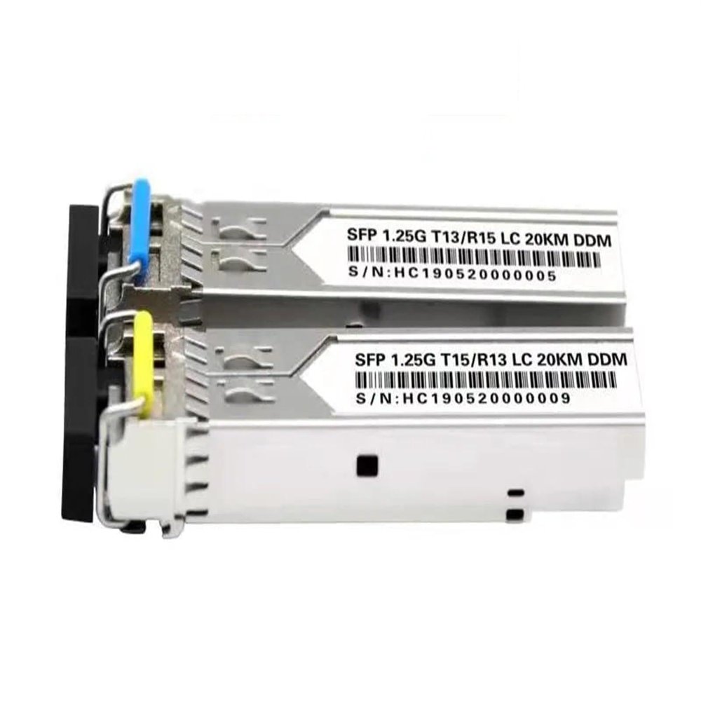 WVCLTVJA Fiber Transceiver SFP, 1.25G, LC 1000BASE, 1310nm, 1550nm, Gigabit DDM, 1000Mbps, 2Pcs(1pair 120KM)