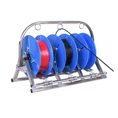 BXKCFYBSQ Spool Dispenser,Foldable Wire Spool Rack,Heavy Duty Spool Storage Holder,Ribbons Roll Storage Rack,for Electrical Industrial Retail Use,220lbs Capacity(40x30x59cm)