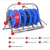 BXKCFYBSQ Spool Dispenser,Foldable Wire Spool Rack,Heavy Duty Spool Storage Holder,Ribbons Roll Storage Rack,for Electrical Industrial Retail Use,220lbs Capacity(40x30x59cm) view 3
