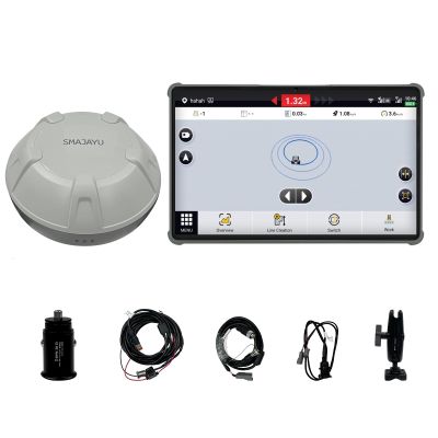 SMA10 Tractor GPS Guidance System for Agriculture, Precision Farming Navigation System with PPP and SBAS, 10cm Accuracy by PPP, 2.5cm by RTK High Accuracy Anti-Interference GNSS Antenna
