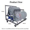 BXKCFYBSQ Wire Spool Rack with Wheel,Wiring Spool Dispenser,Cold-Rolled Steel Wire/Cable Dispenser,Heavy Duty Spool Storage Rack Wire Holder,for Electrical Industrial Retail Use(53x50x56cm) view 2
