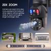 INQMEGA 2.4G WiFi 20X Optical Zoom 6MP Solar Security Camera with Dual-Lens,Solar Camera Wireless Outdoor,Siren Alarm,Color Night Vision,Dual Screen view 3