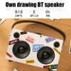 Yoidesu Type C DC 5V Desktop Bluetooth Speaker, 1800mAh HiFi Stereo Sound Desktop Multimedia Speaker, Active Bluetooth 5.0 Bookshelf Speakers, 64Gb Expandable view 2