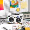 Yoidesu Type C DC 5V Desktop Bluetooth Speaker, 1800mAh HiFi Stereo Sound Desktop Multimedia Speaker, Active Bluetooth 5.0 Bookshelf Speakers, 64Gb Expandable view 4