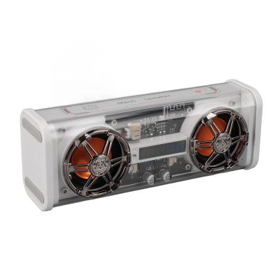 XUMIUZIY Portable Bluetooth Speaker, Transparent Wire Less Speaker with Colorful Lights, Bluetooth Subwoofer with Dual Speakers, Loud Stereo Sound, Rich Bass, for Home, Party, Travel