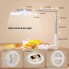 Ring Light with Stand & Phone Holder, Overhead Phone Mount with Light & Remote Controller, 360 Rotation Rechargeable Phone Stand for Recording, 5 Brightness Ring Light for Desk view 2