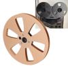 1/4 7 Inch Empty Tape Reel, Aluminum Alloy Universal Open Reel with 3 Hole, Sound Tape Empty Reel for Reel to Reel for TEAC, Easy Installing Reel with Less Noise (Gold) view 4