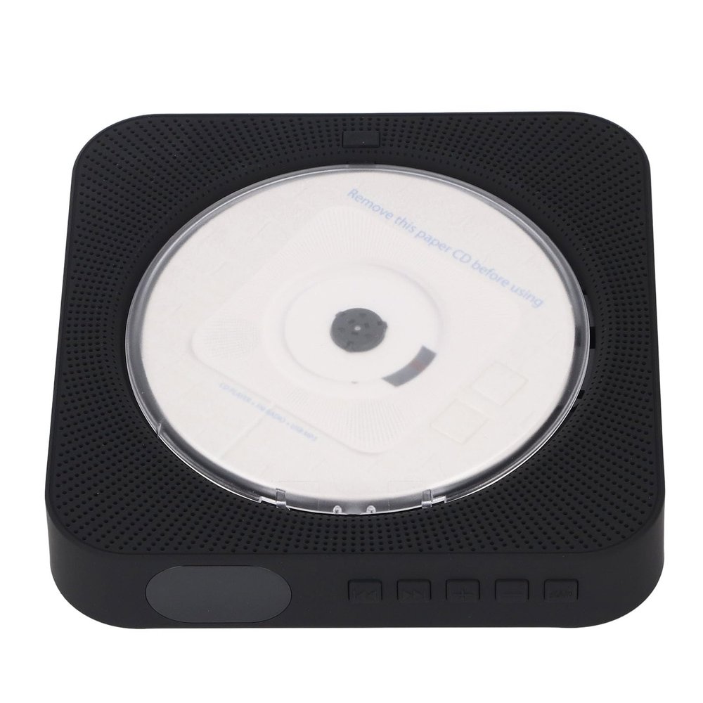 Portable CD Player, Bluetooth CD Player with Speakers 2 Modes Wall Mount Desktop Portable Home CD Music Player Rechargeable with Remote Control (Black)