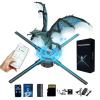 3DHologramFan 20CM AND 52cm 3DHologramProjector HD LED ResolutionAdvertising Display with Remote and Bluetooth and WiFi,700 Video Library and for Business,Bar,Halloween Missyou 20.5 Inch view 2
