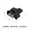 Chunsu 1/5/10/20/50 Sets 2 Pin Waterproof Female Black Connector for Car Headlight Fog Lamp H11 Plug DJ7029T-3.5-21(20 Sets) view 3