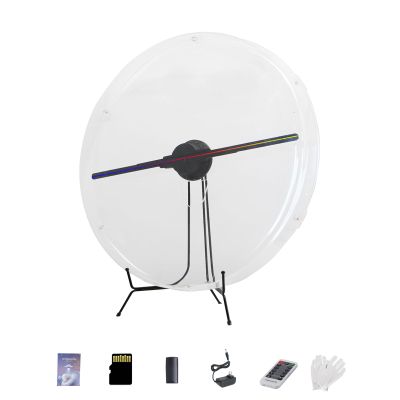 3DHologramFanwith 45CM COVER, 52cm 3DHologram Projector HD LED ResolutionAdvertising Display with Remote and Bluetooth and WiFi,700 Video Library and for Business,Bar,Halloween Missyou 20.5 Inch
