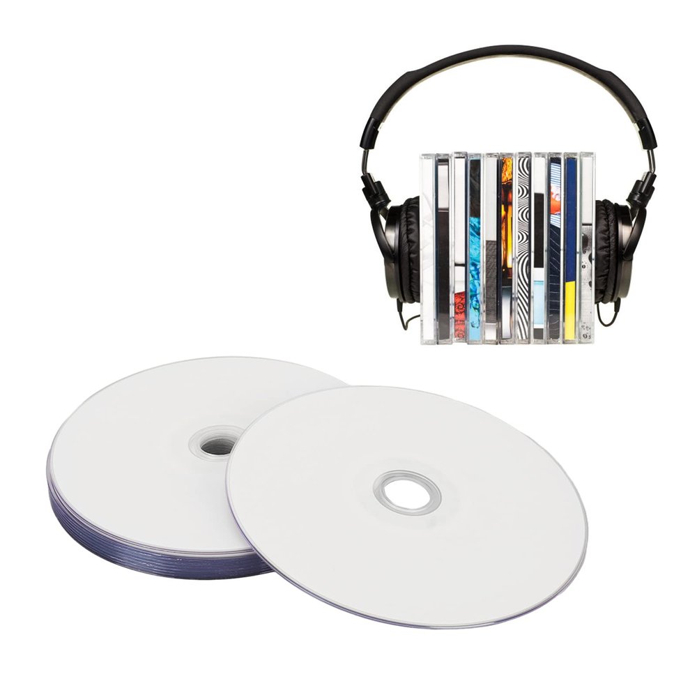 4.7GB 16X Blank DVD R Recordable Media Disc with 1550 Photos for Music Video Photos, Sturdy PC Multi Purpose Storage Archiving Lasting Data Reading Up to Million Time (10PCS)