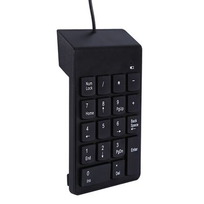 ASHATA Numeric Keypad, Mini 18 Keys USB Numeric Keypad Number Pad Numpad,Portable Ergonomic Wired Numeric Keyboard for Notebook Desktop Computer
