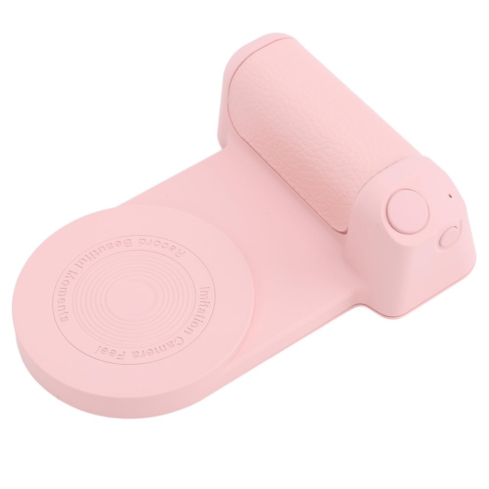 Magnetic Camera Handle Bracket, Phone Handle Photo Holder with Rotatable Design, Cordless Charging Stand for Video Compatible with All Smartphones (Roseate)