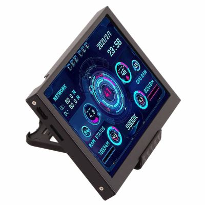 ASHATA Computer Monitor, 5 Inch IPS Screen, 800x480 Resolution, USB Type C Connection, PC CPU GPU RAM Monitor, Multi Theme, Win System Only