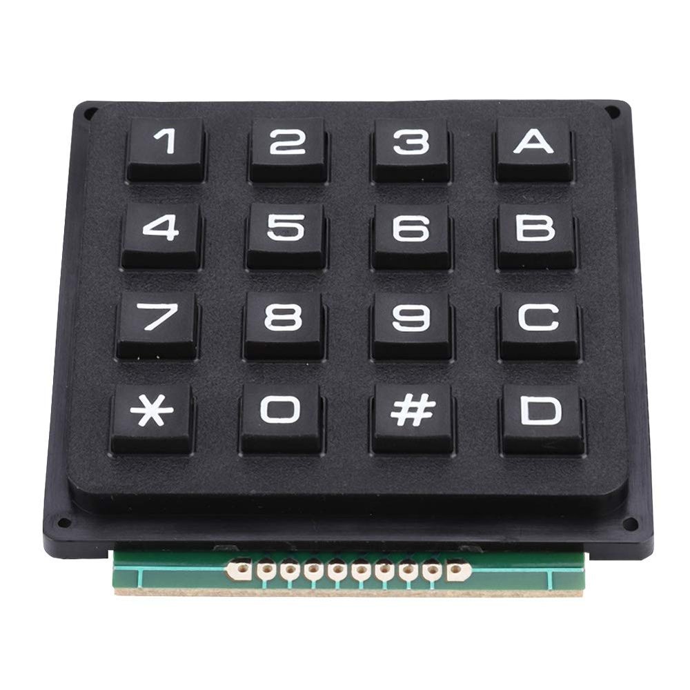 ASHATA 16 Keypad Keyboard Module, Keyboard Modules with 16 Keys 4x4 Push Buttons External Keypad for MCU