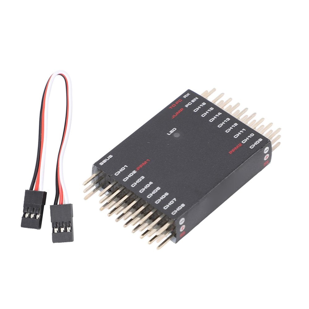 16 Channel SBUS to PWM PPM Decoder, Full Output Support Computer Side Settings Converter Receiver Signal Transverter for Futaba, Frsky with a Three Pin Connection Wire, Made of