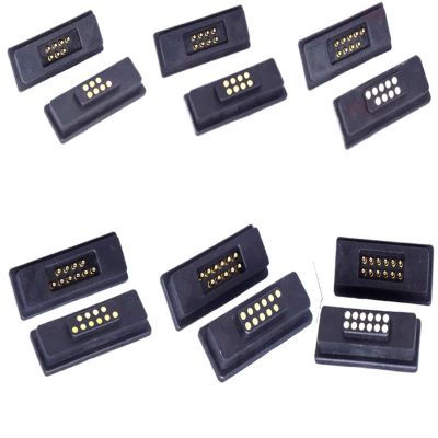 WUZDPRCJ 1Pair DC Magnetic Pogo Pin Connector 6pin 7 8 9 10 11 12 Positions Waterproof 2A Spring Loaded Male Female Contact Strip(12 Pin)