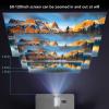 4K Mini Projector, Portable 1080P Outdoor Movie Projector, Video Projector with AI Voice Control, 90 Degree Rotation, Smart Projector with Remote, Mini Projector for Home Theater view 2