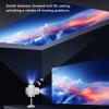 4K Mini Projector, Portable 1080P Outdoor Movie Projector, Video Projector with AI Voice Control, 90 Degree Rotation, Smart Projector with Remote, Mini Projector for Home Theater view 3