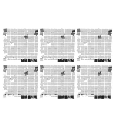 6pcs Sequin Wall Panels, Glitter Backdrop for Photography Props, Birthday Anniversary Engagement Party Decoration (Silver)