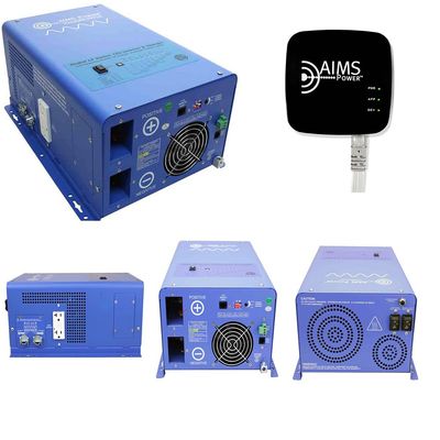 AIMS Power 1000 Watt Pure Sine Inverter Charger 12 Volt DC to 120 Volt AC ETL Listed with AIMS Pro Bluetooth Device Monitor