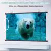 60inch Projector Screen Pull Down Widescreen, 72inch Manual Pull Down Projection Screens, 4:3 16:9 Portable Retractable Projector Screen Indoor Outdoor, Home Theater Office Education(4:3,60inch) view 3