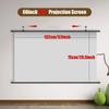 4:3 16:9 Manual Projector Screen Pull Down Projection Screen 60 Inch 72 Inch Movies Screen Retractable 4K 3D Ultra HD Video Projection Screens for Home Theater Office School(16:9,60inch) view 2