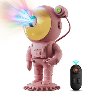 Astronaut Galaxy Starry Sky Projector, Night Light with Remote Control & Timer, Gift (Pink)