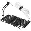 20Pcs Nearockle Silicone Cable Ties 3Inch Cord Organizer, Reusable Small Zip Ties Cable Organizer for Charging Cords Earphone Computer Wire, Office Desk Cable Management Travel Accessories(Black) view 1