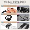20Pcs Nearockle Silicone Cable Ties 3Inch Cord Organizer, Reusable Small Zip Ties Cable Organizer for Charging Cords Earphone Computer Wire, Office Desk Cable Management Travel Accessories(Black) view 3