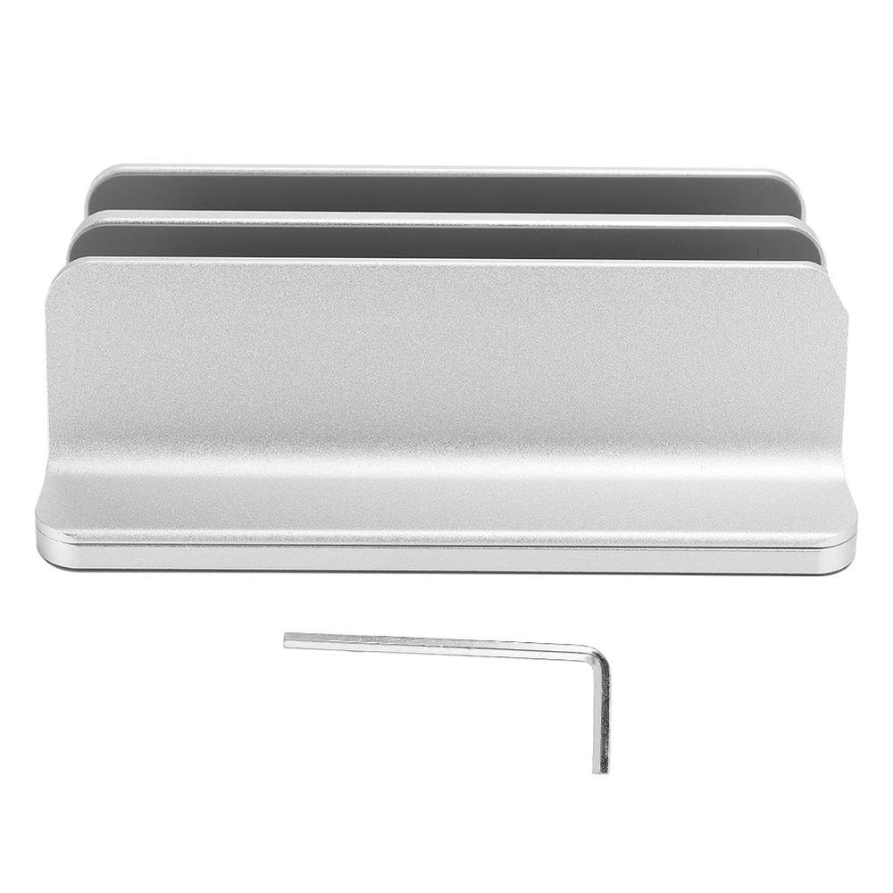 ChengyuWei Aluminum Alloy Dual Storage Stand for Laptops, Tablets, and Books - Silicone Base with Heat Dissipation for Desktop Use