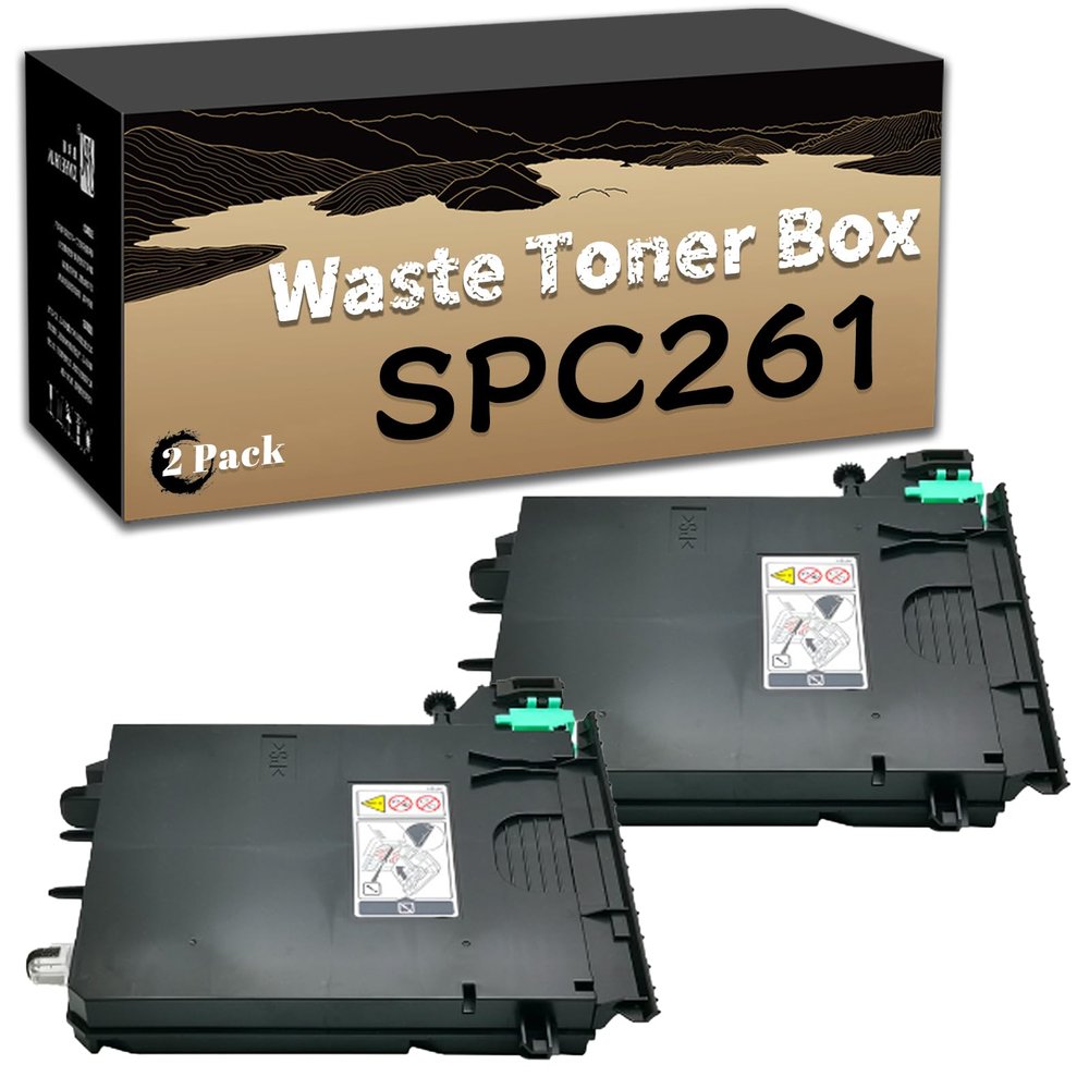 PSHYYQ Compatible Waste Toner Box Replacement for Ricoh SPC261,for SPC260DNW C260SFNW C261DNW C261SFNW C252 C252E C252SF C252DN SPC262DNW C340DN C340SF C340DN Printer 2 Pack